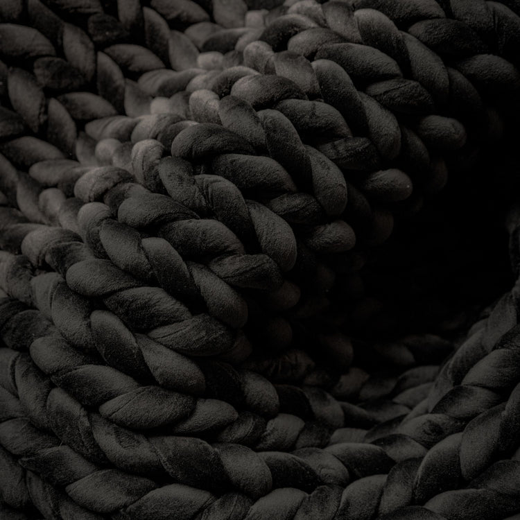 Hush Black Mega Knit Weighted Blanket