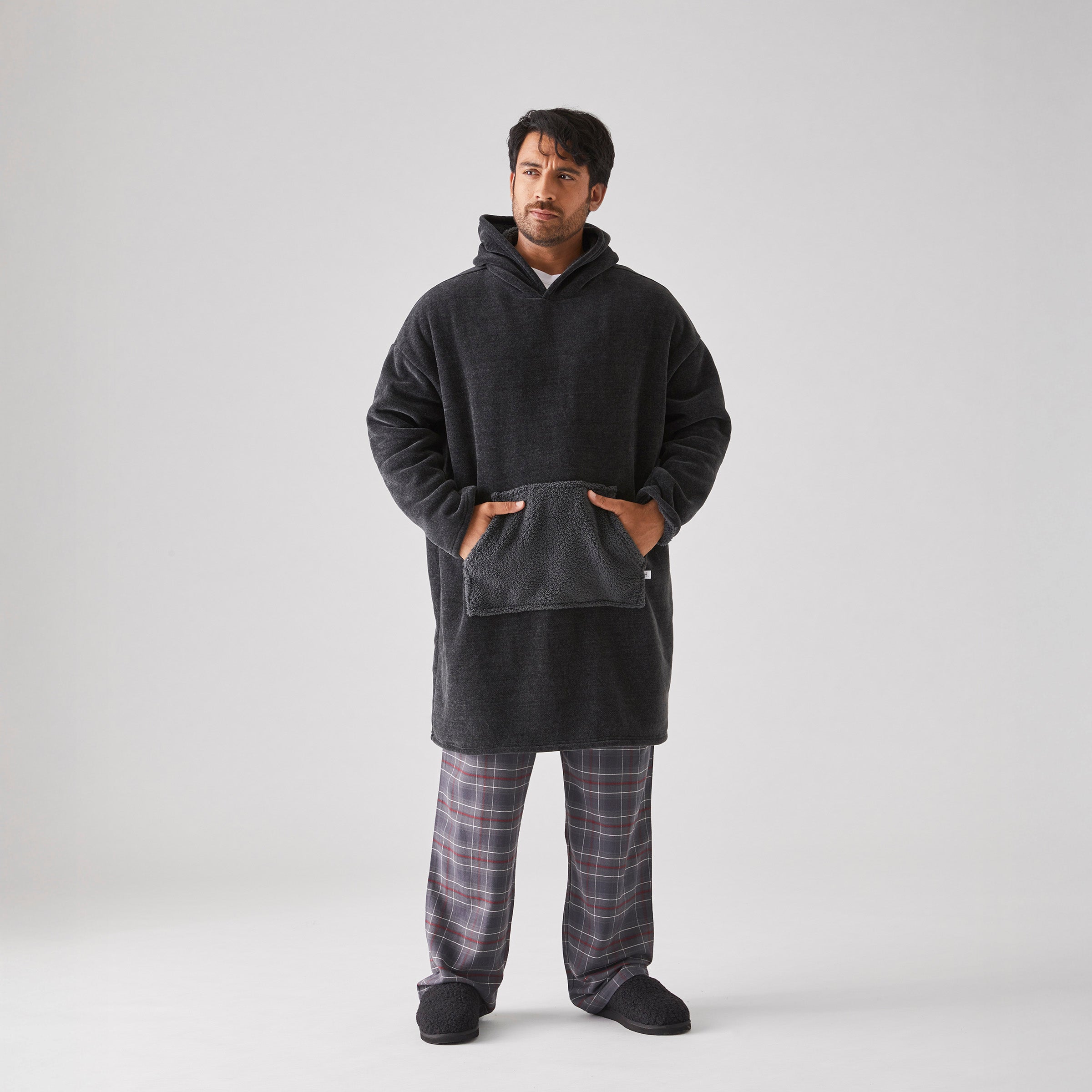 Sweat à Capuche Couverture Oversize Vecys – Ultra Chaud Sherpa, Sweat Plaid Capuche Adulte, Homme Femme Ado