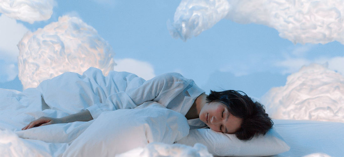 Women sleeping on a cloud