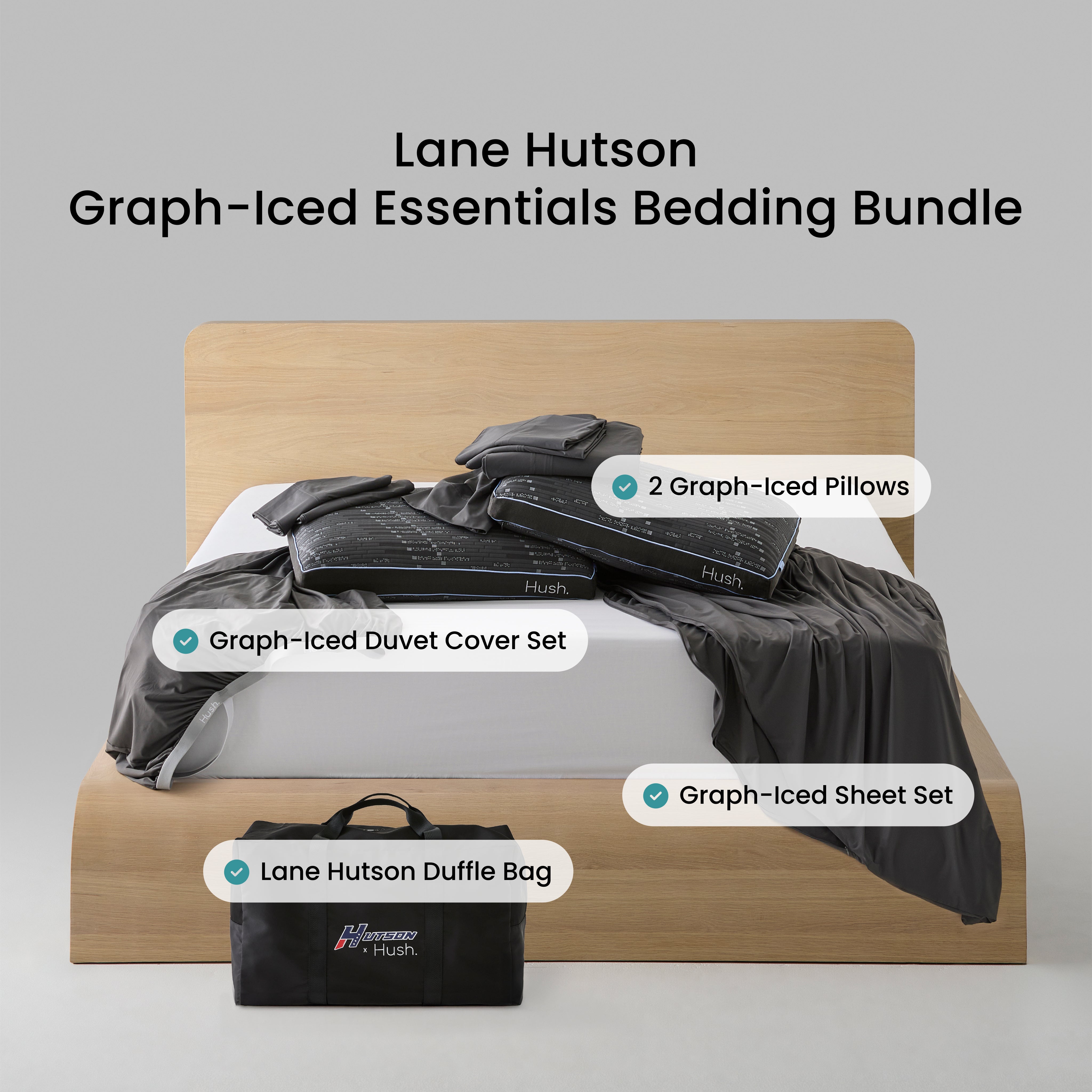 Lane Hutson Graph-Iced Essentials Bedding Bundle
