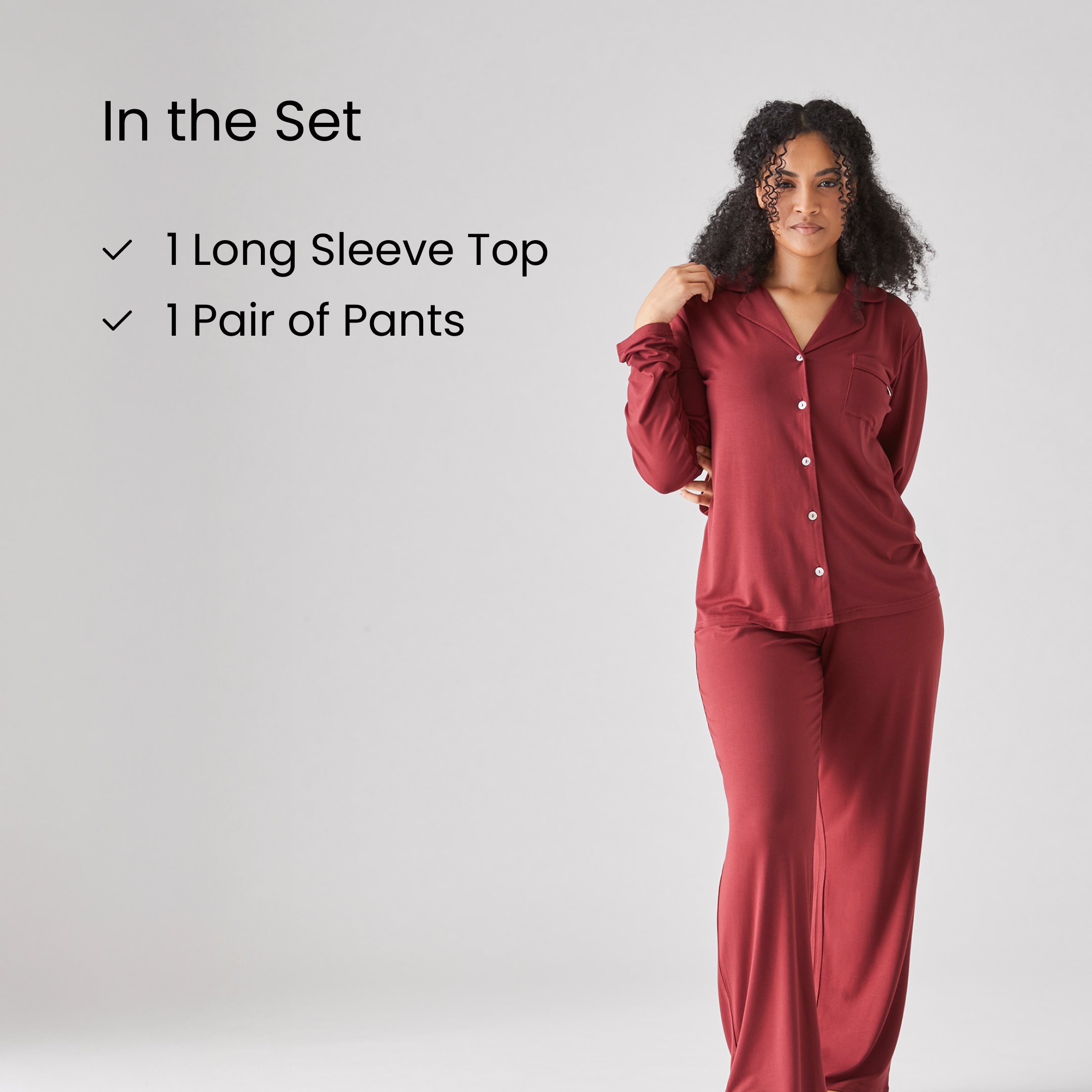 Iced Long PJ Top & Bottom Set