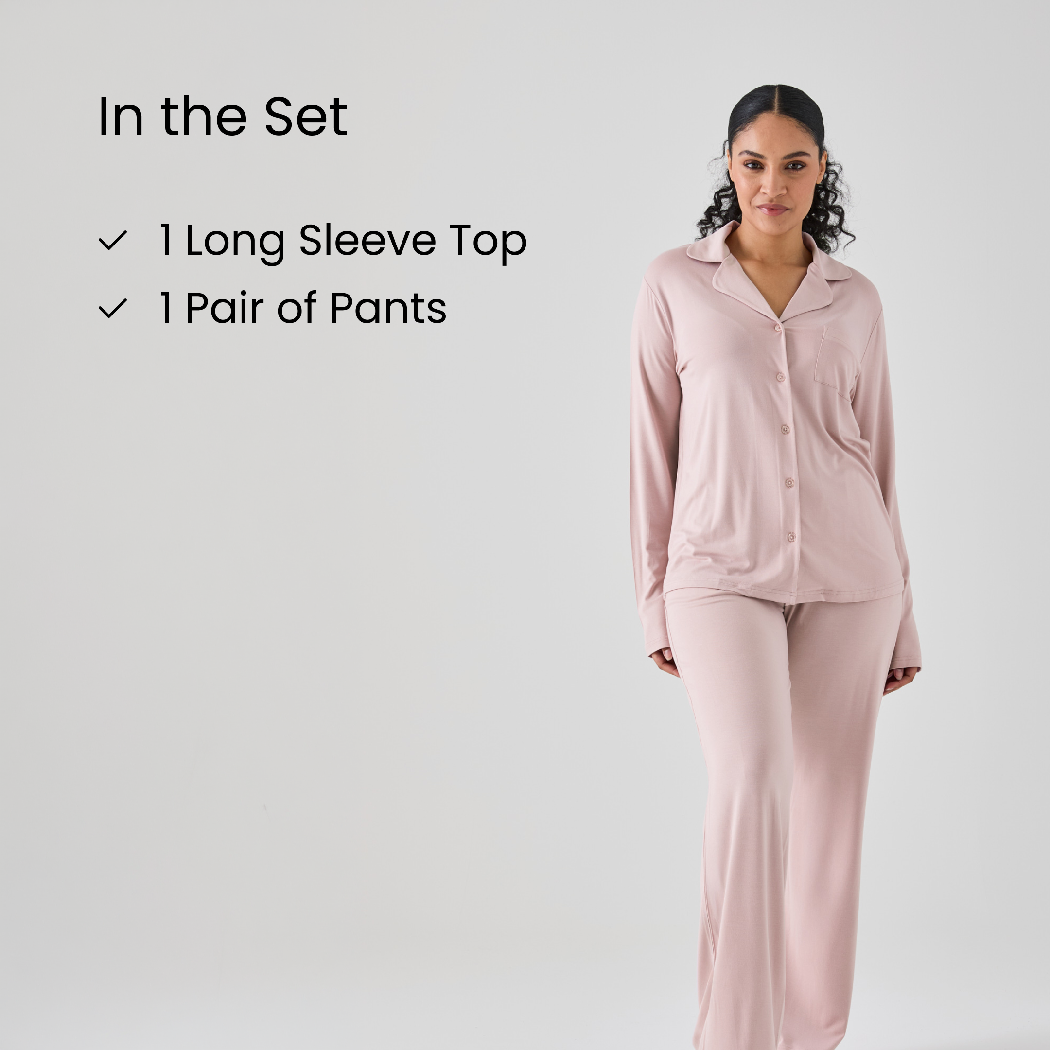 Iced Long PJ Top & Bottom Set