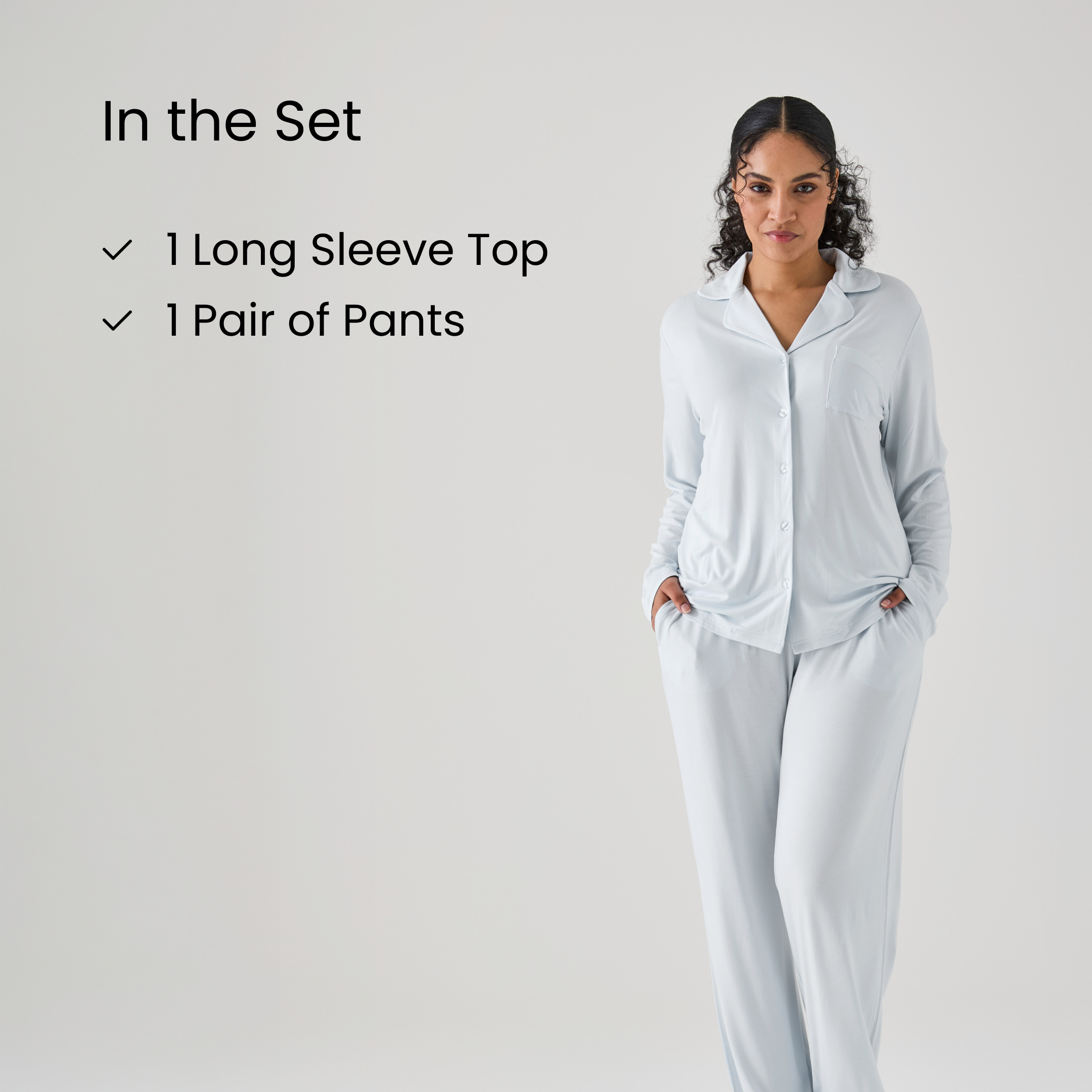 Iced Long PJ Top & Bottom Set