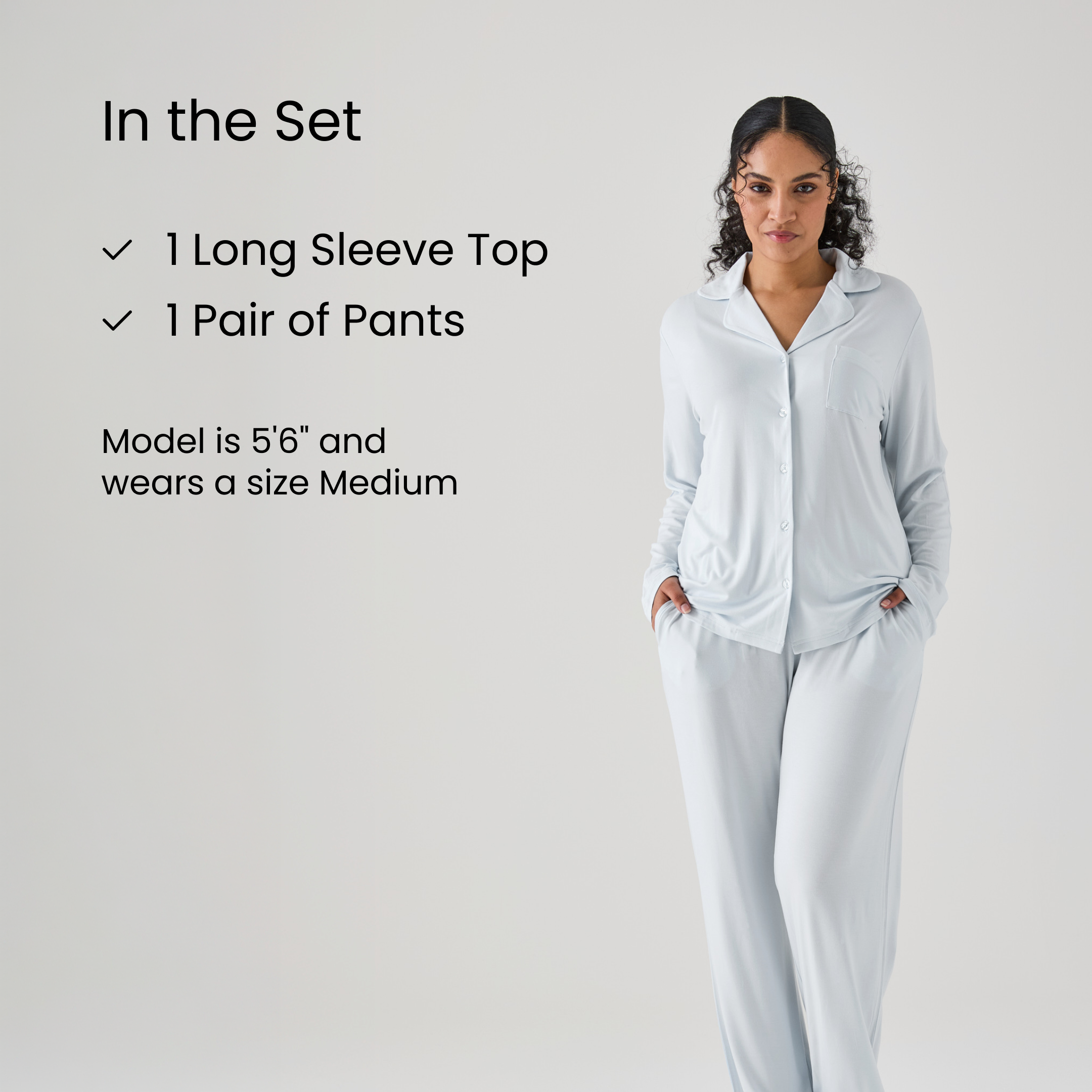 Iced Long PJ Top & Bottom Set