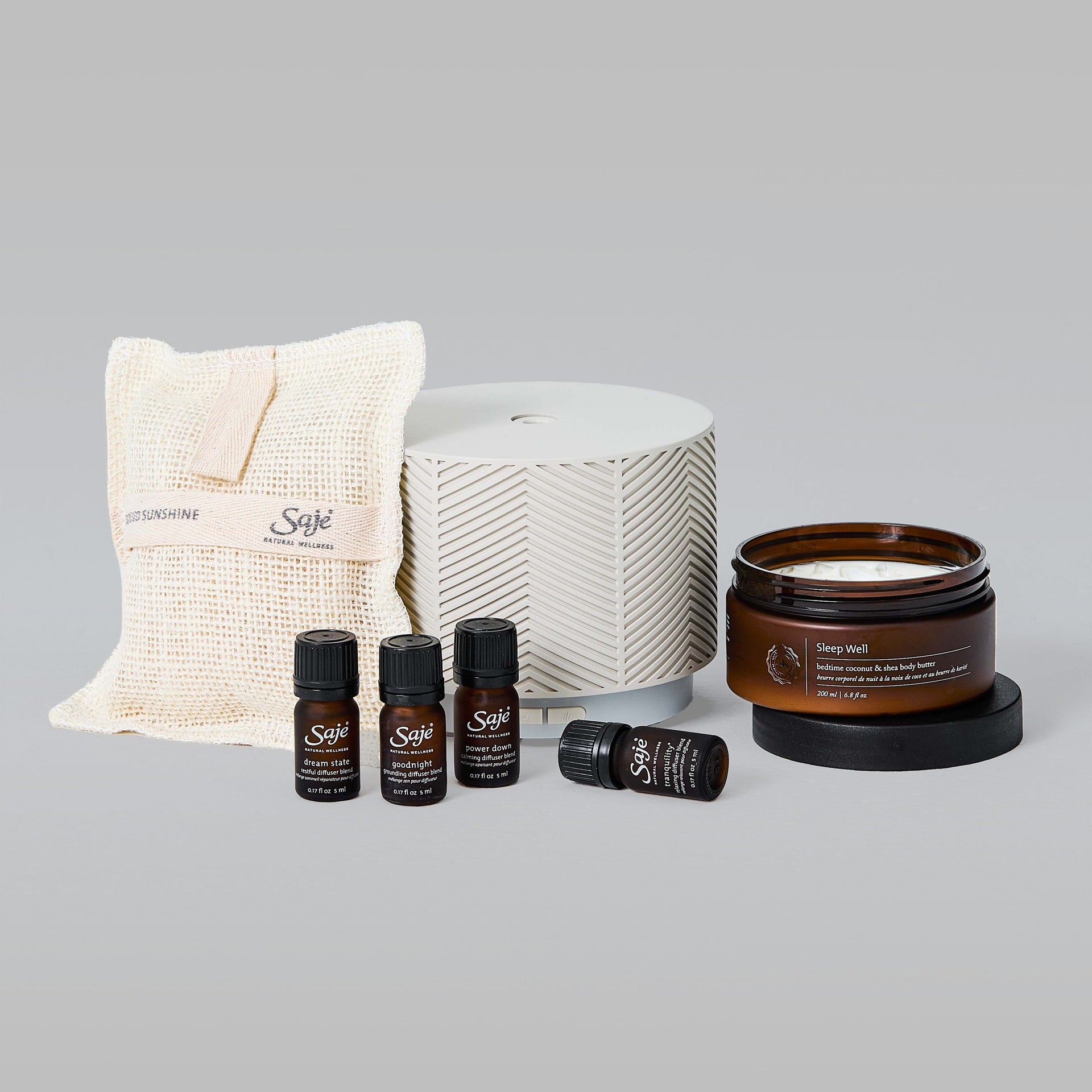 Hush x Saje Good Days, Great Nights Kit: Soap Pad, Diffuser Body