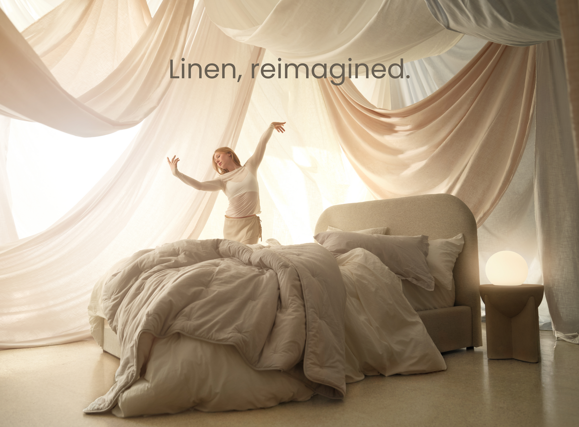Cloud Relaxed Weave Bedding.